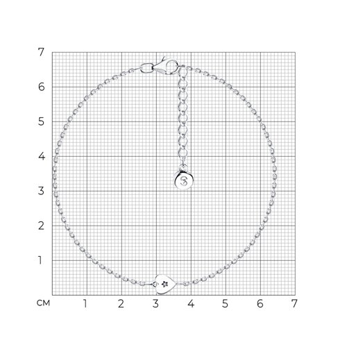 Браслет из серебра с фианитом - фото 6