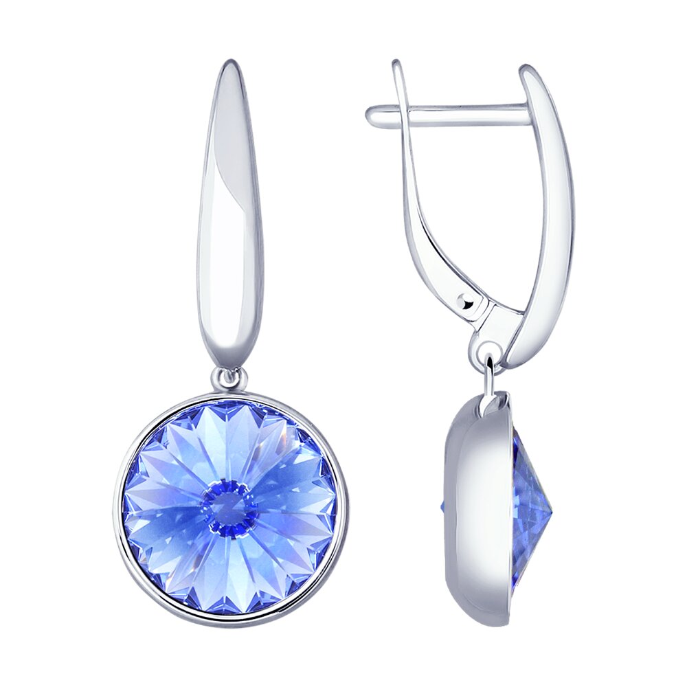 

Серьги SOKOLOV из серебра с синими кристаллами Swarovski