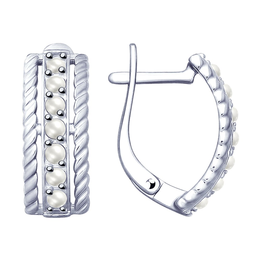 

Серьги SOKOLOV из серебра с жемчугом Swarovski