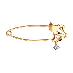 Брошь SOKOLOV из золота с фианитом 9250₽