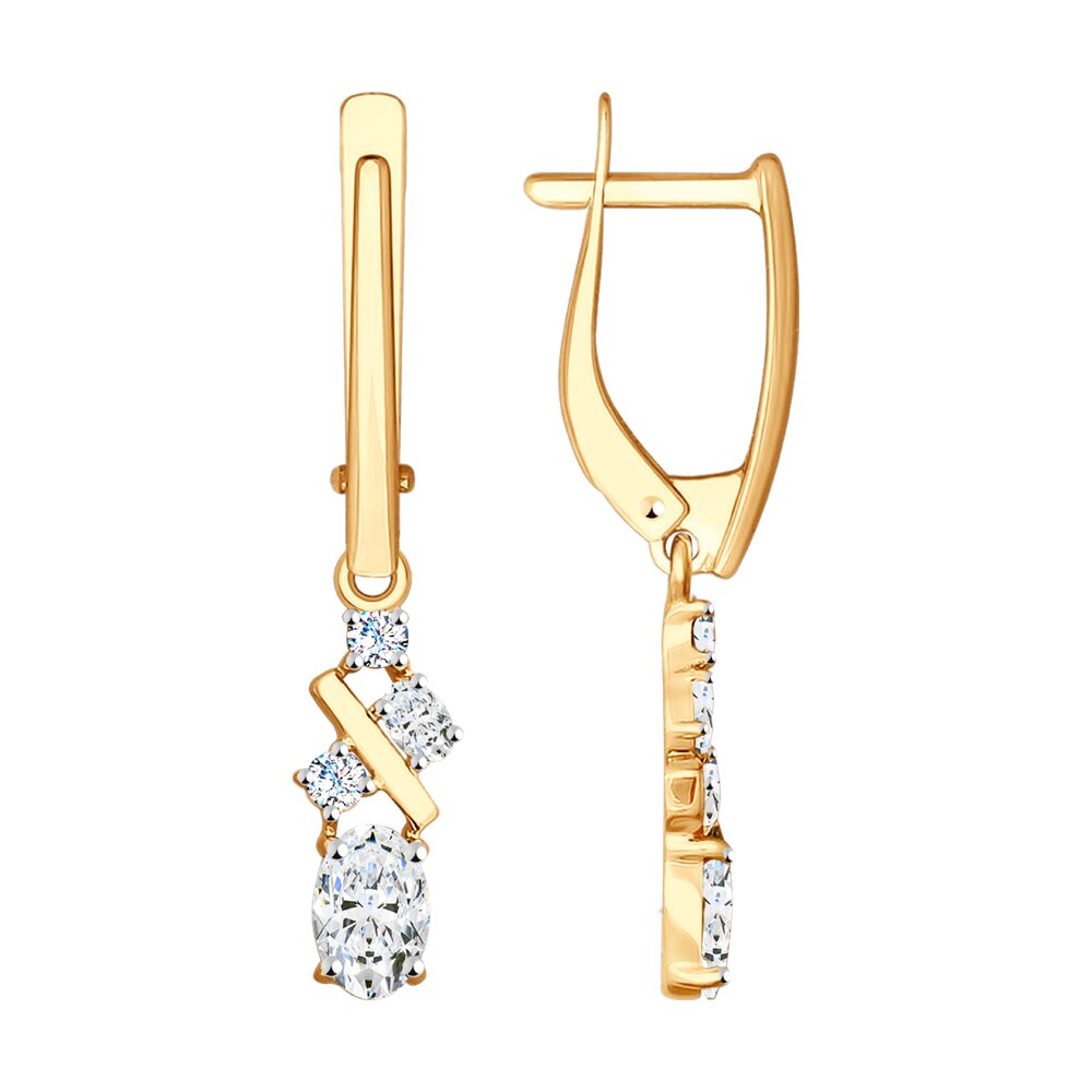 

Серьги SOKOLOV из золота со Swarovski Zirconia