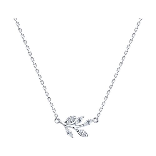 Колье из серебра с фианитами - фото 1