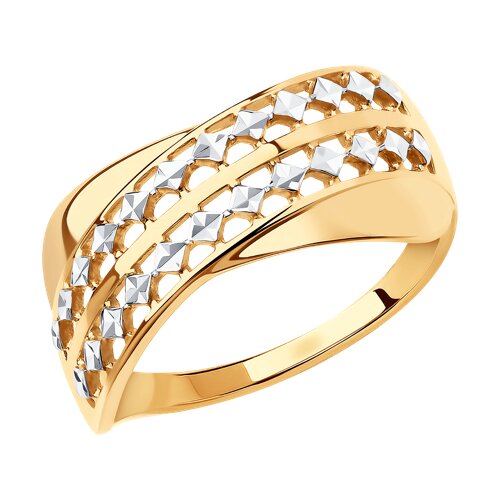 Кольцо из золота с алмазной гранью 018636 SOKOLOV фото