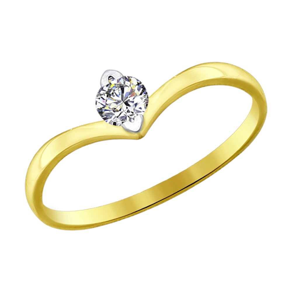 

Кольцо SOKOLOV из желтого золота со Swarovski Zirconia