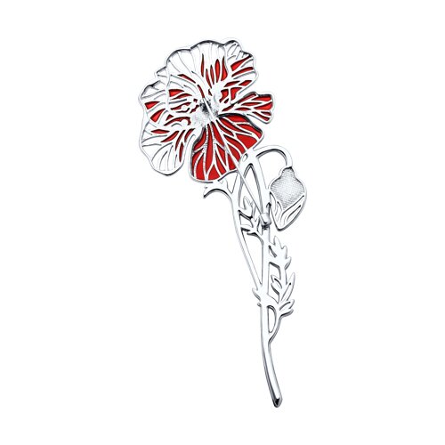 Брошь из серебра с эмалью - фото 2