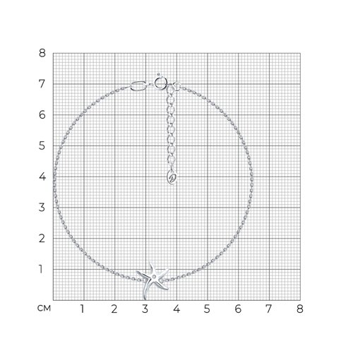 Браслет из серебра с фианитом - фото 6