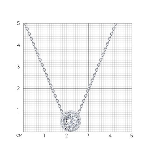 Колье из серебра с фианитами - фото 4