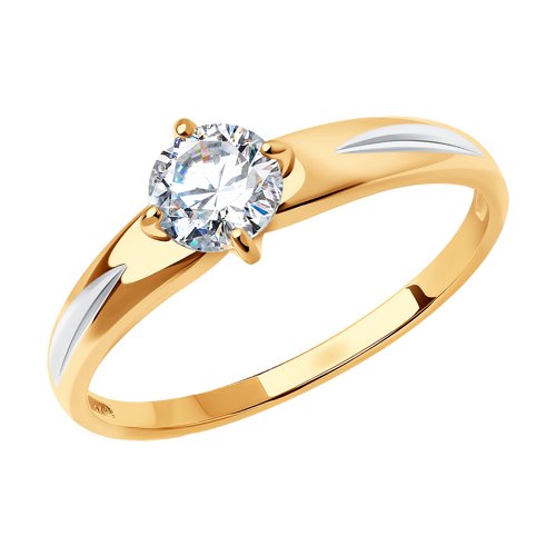 Помолвочное кольцо из золота со Сваровски 81010174 sokolov фото