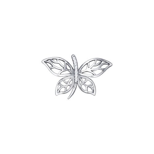 фото Подвеска в форме бабочки sokolov из серебра