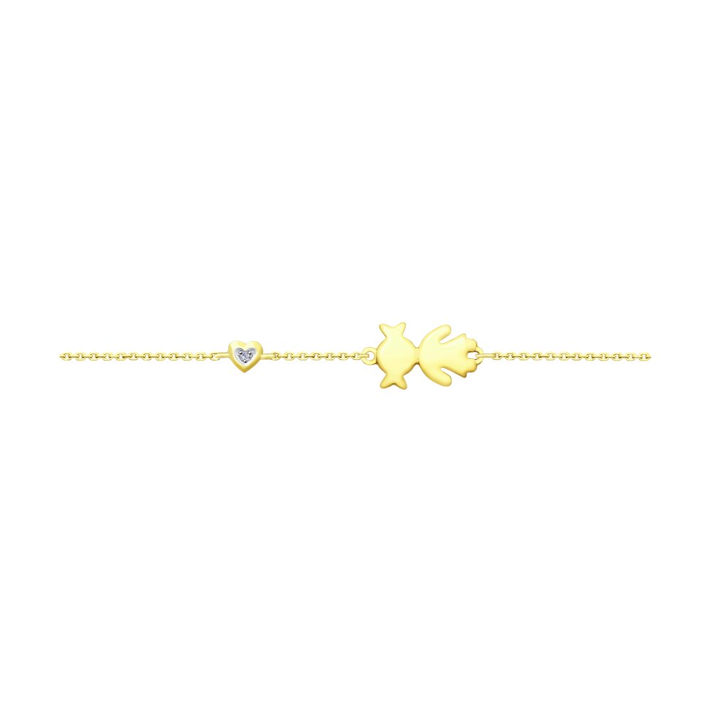

Браслет SOKOLOV Diamonds из желтого золота с бриллиантом