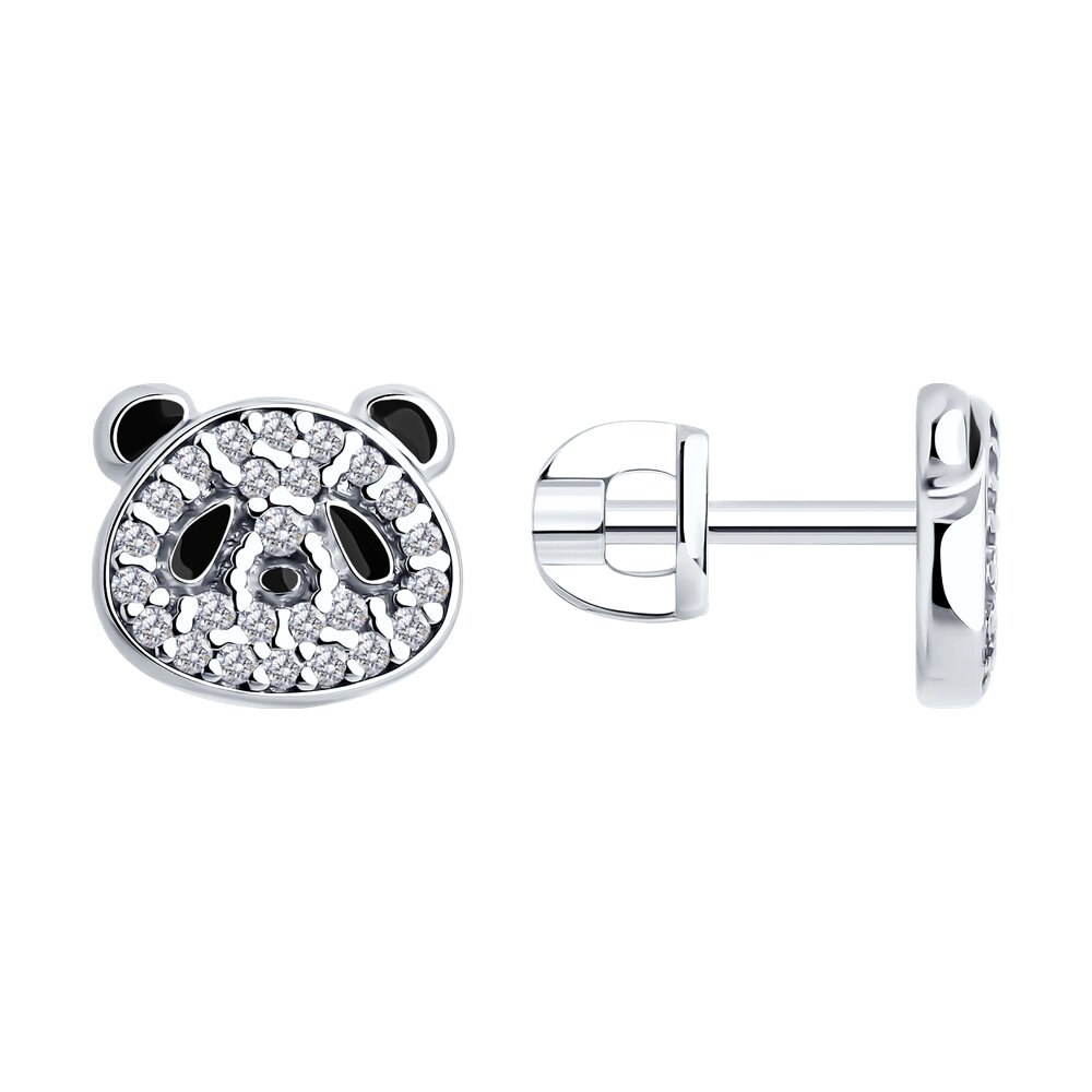 Серьги SOKOLOV из серебра с фианитами и эмалью 5180₽