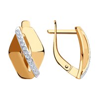 Серьги из золота с фианитами