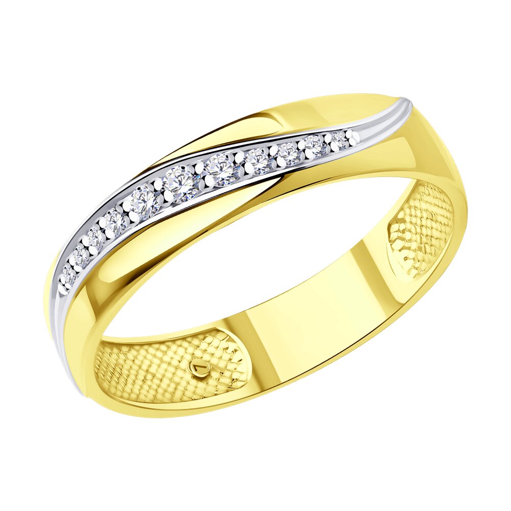Обручальное кольцо SOKOLOV Diamonds из желтого золота с бриллиантами