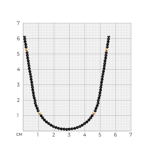 Колье из золочёного серебра с шпинелью - фото 4