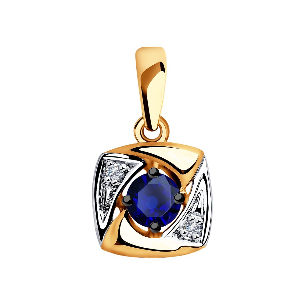 

Подвеска SOKOLOV Diamonds из золота с бриллиантами и корундом