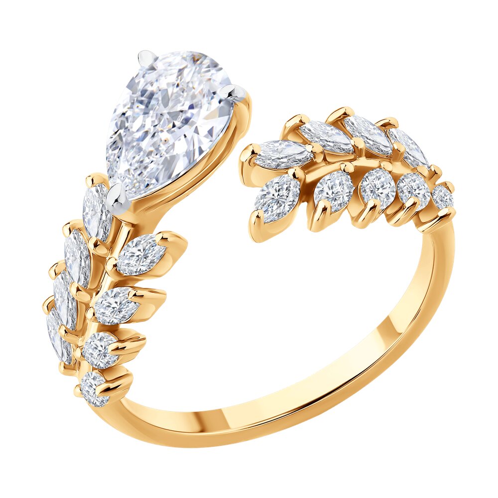 Кольцо SOKOLOV из золота с бриллиантами выращенными 481990₽