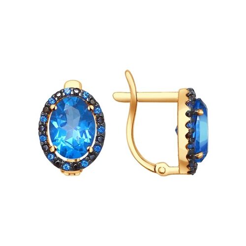 

Золотые серьги со Swarovski SOKOLOV