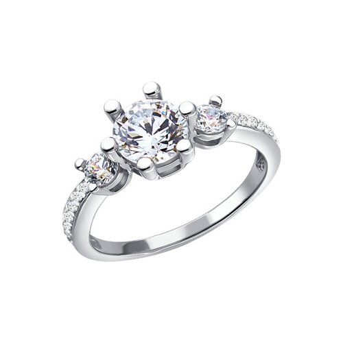 

Белое кольцо с кристаллами Swarovski SOKOLOV