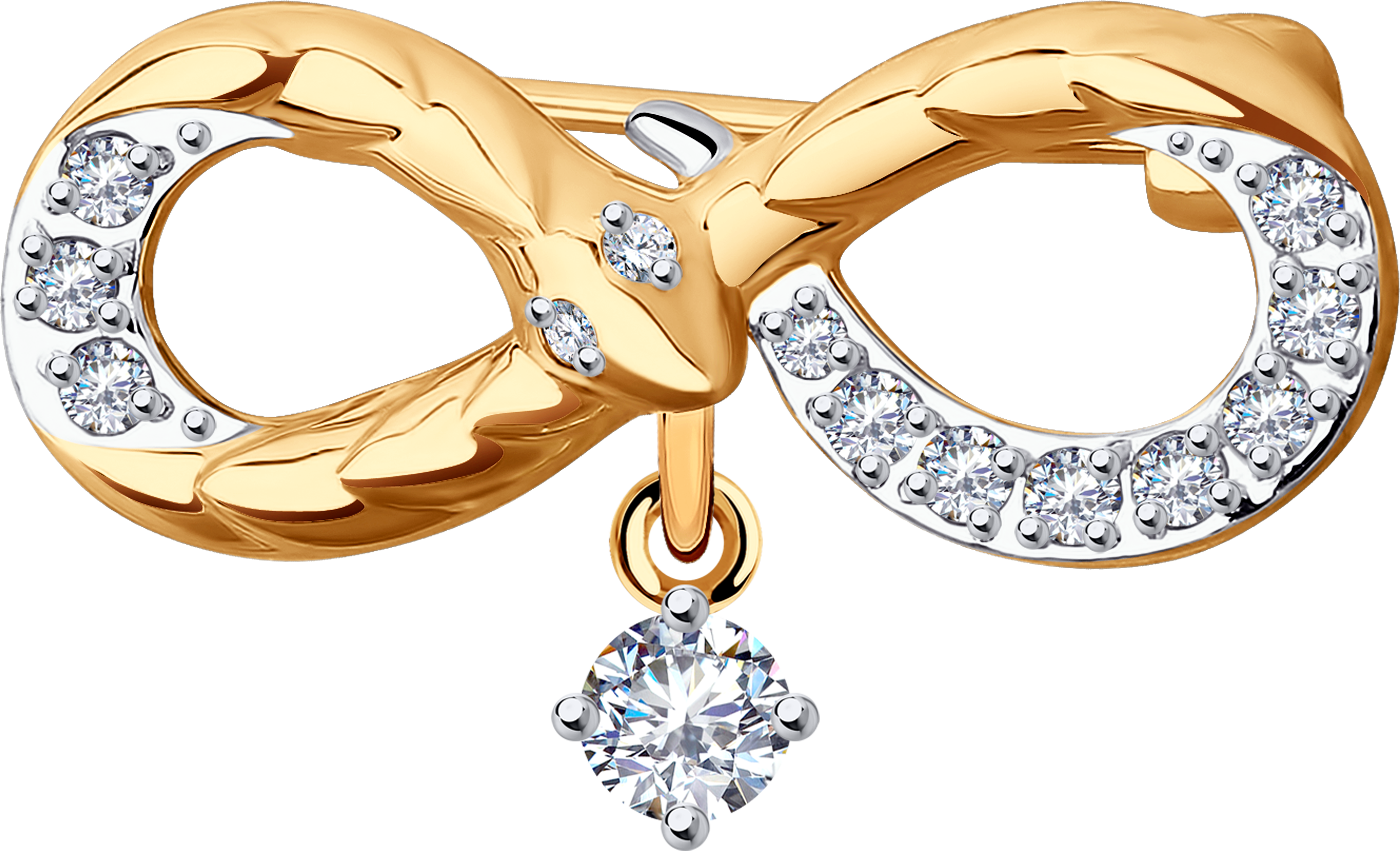 Брошь SOKOLOV из золота с фианитами 9750₽