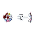 Серьги из серебра с фианитами