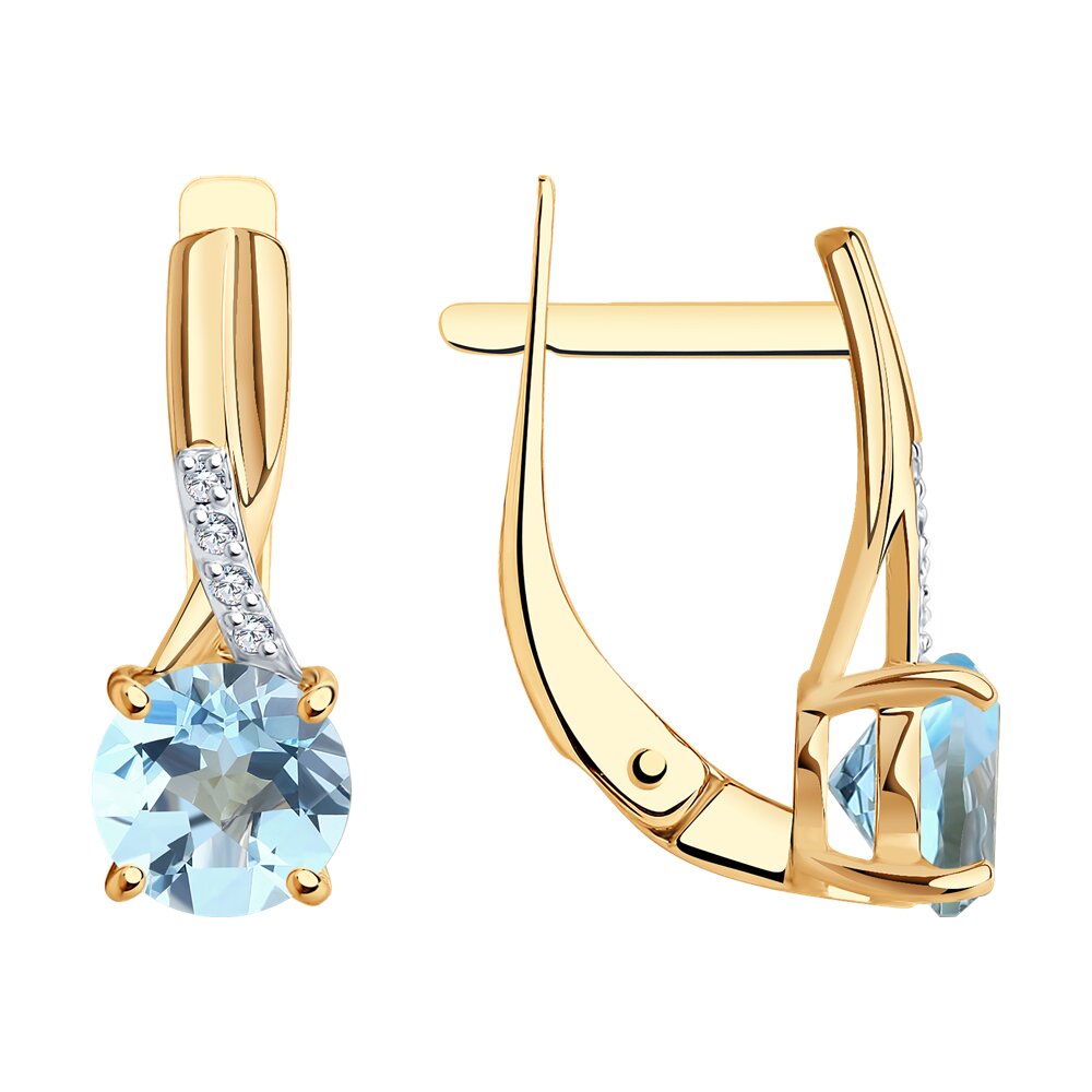 

Серьги SOKOLOV Diamonds из золота с бриллиантами и топазами