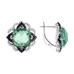 Серьги из серебра с миксом камней