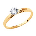 Помолвочное кольцо из золота со Swarovski Zirconia
