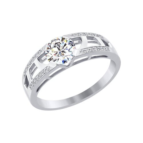 

Кольцо SOKOLOV из белого золота с swarovski zirconia