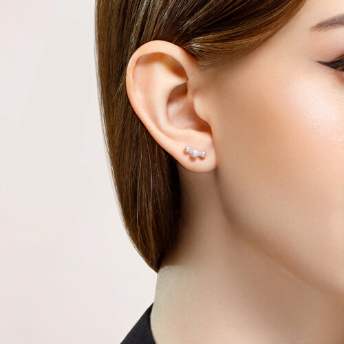 Серьги из серебра с жемчугом - фото 2