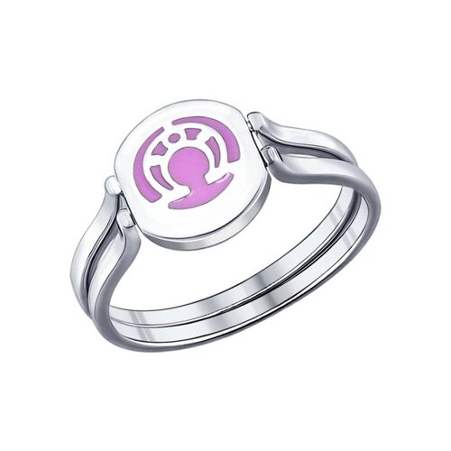 

Кольцо-трансформер SOKOLOV из серебра с эмалью с фианитом