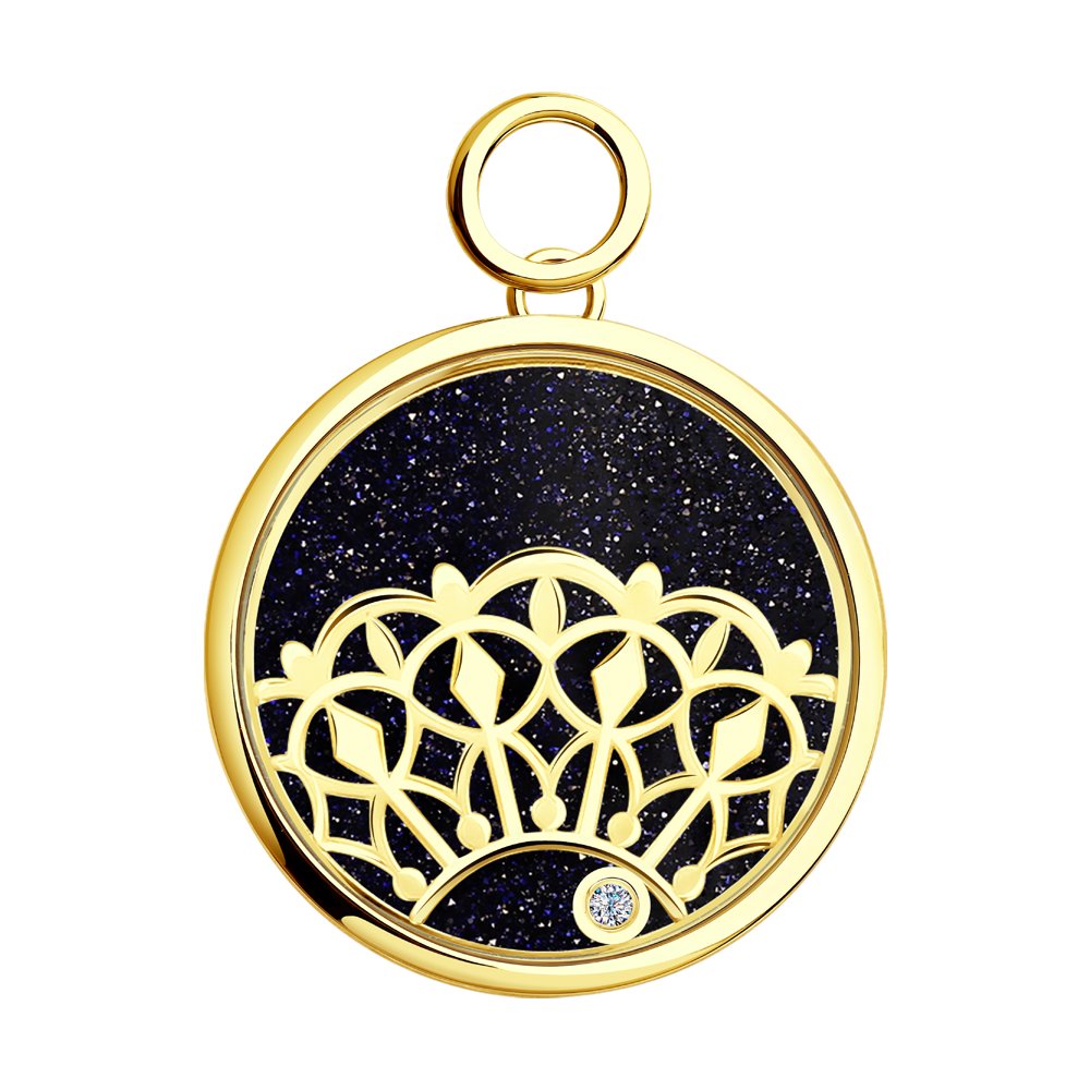 

Подвеска SOKOLOV из желтого золота с миксом камней