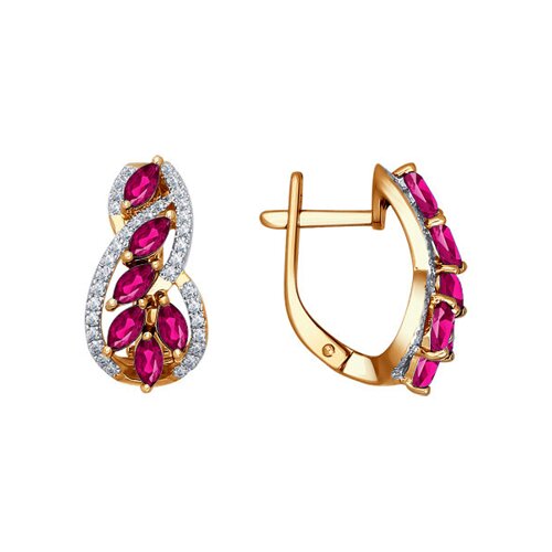 

Серьги SOKOLOV из золота с бриллиантами и рубинами