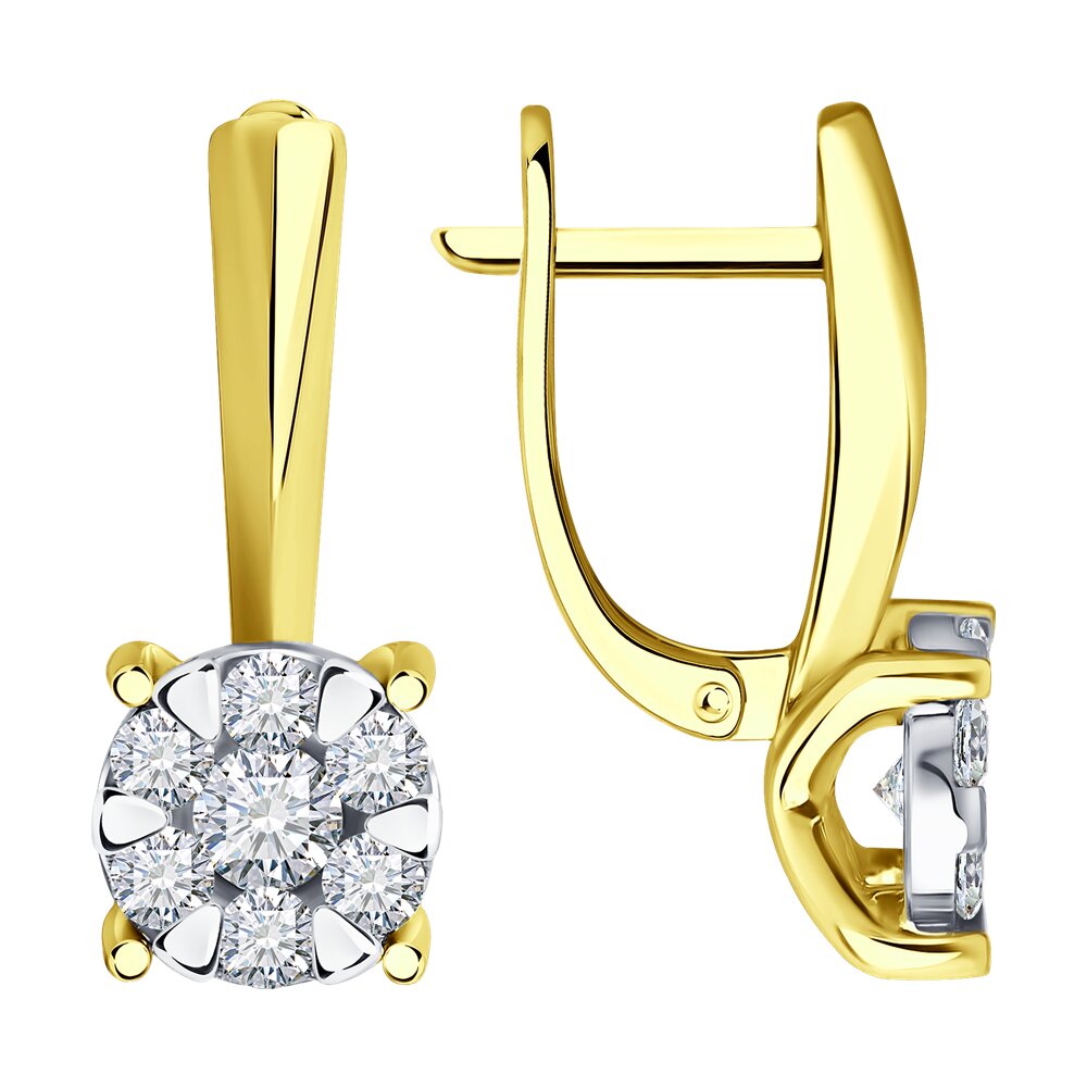 

Серьги SOKOLOV Diamonds из комбинированного золота с бриллиантами