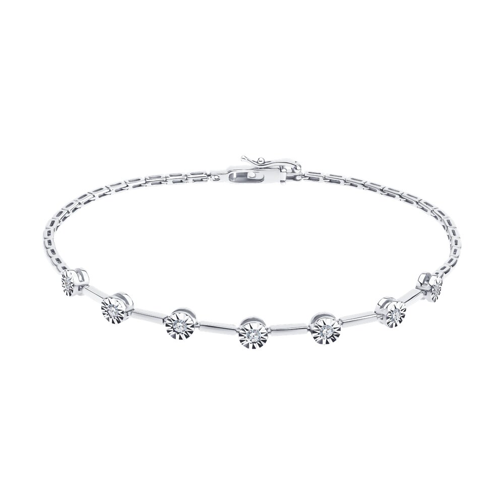 Браслет SOKOLOV из белого золота с бриллиантами