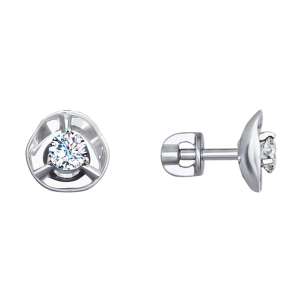 

Серьги SOKOLOV из белого золота со Swarovski Zirconia