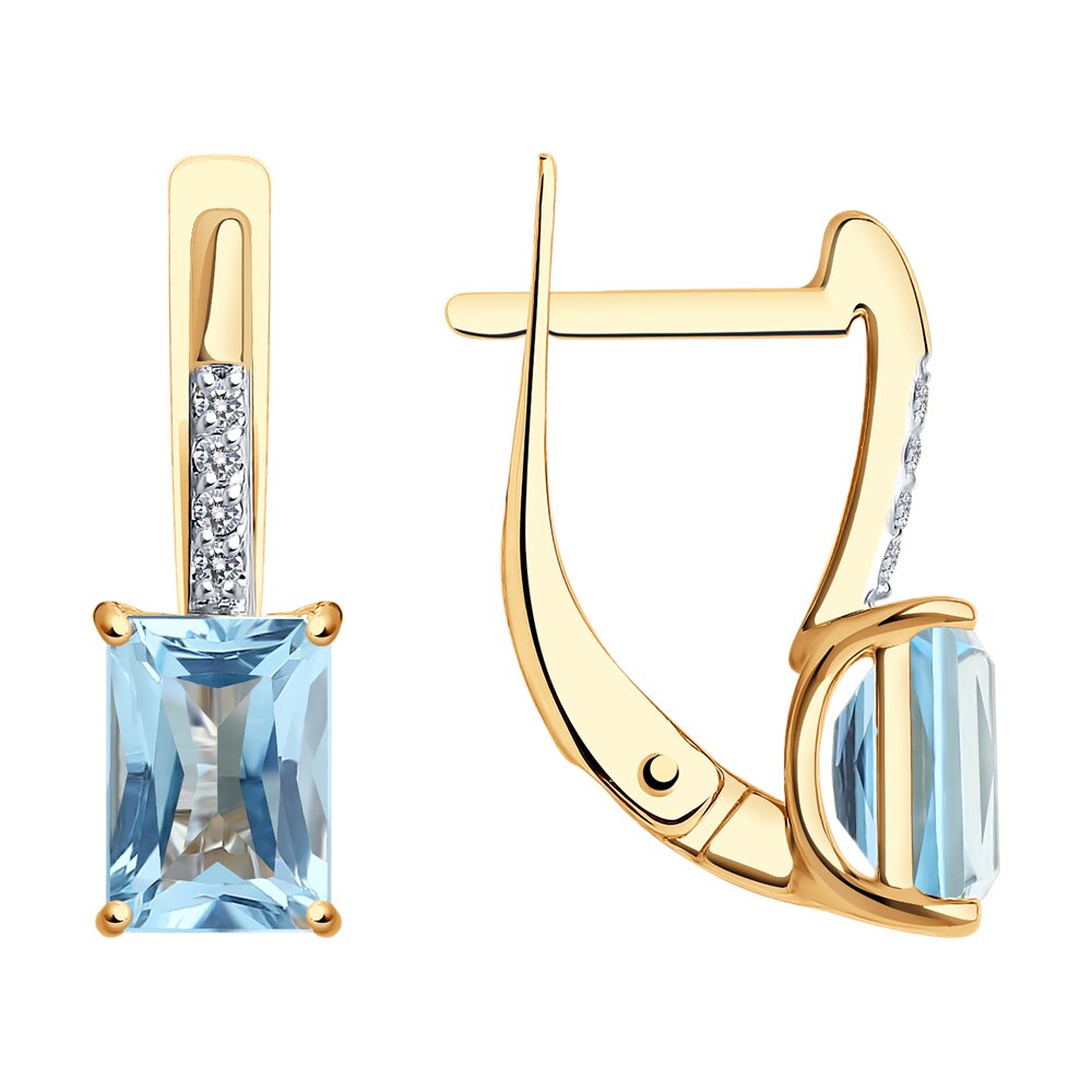

Серьги SOKOLOV Diamonds из золота с бриллиантами и топазами