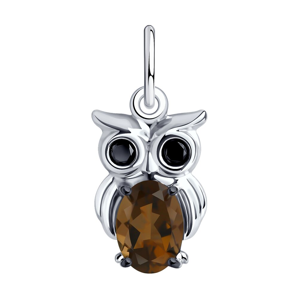 Подвеска SOKOLOV из серебра с раухтопазом и фианитами 3390₽