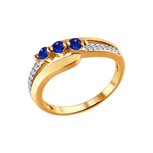 

Кольцо SOKOLOV из золота с бриллиантами и сапфирами