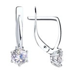 Серьги из белого золота со Swarovski Zirconia