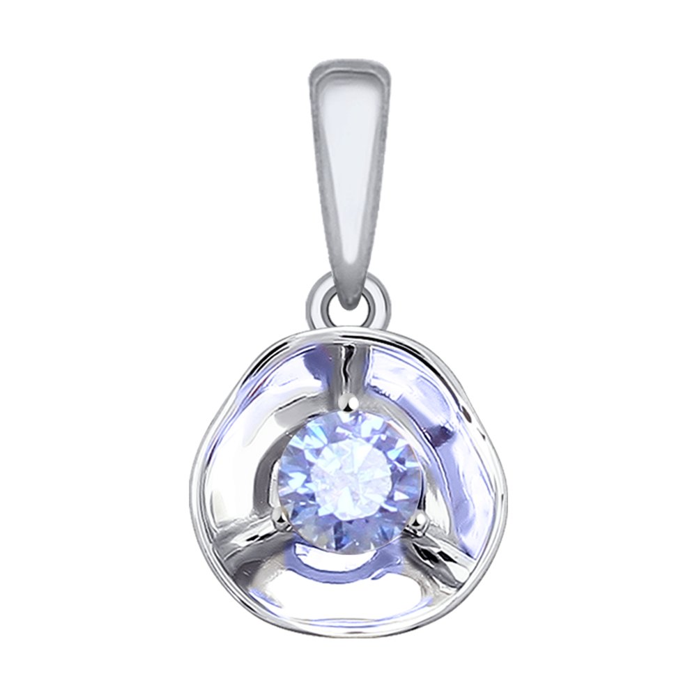 

Подвеска SOKOLOV из белого золота с голубым Swarovski Zirconia