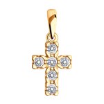 Крест из золота со Swarovski Zirconia