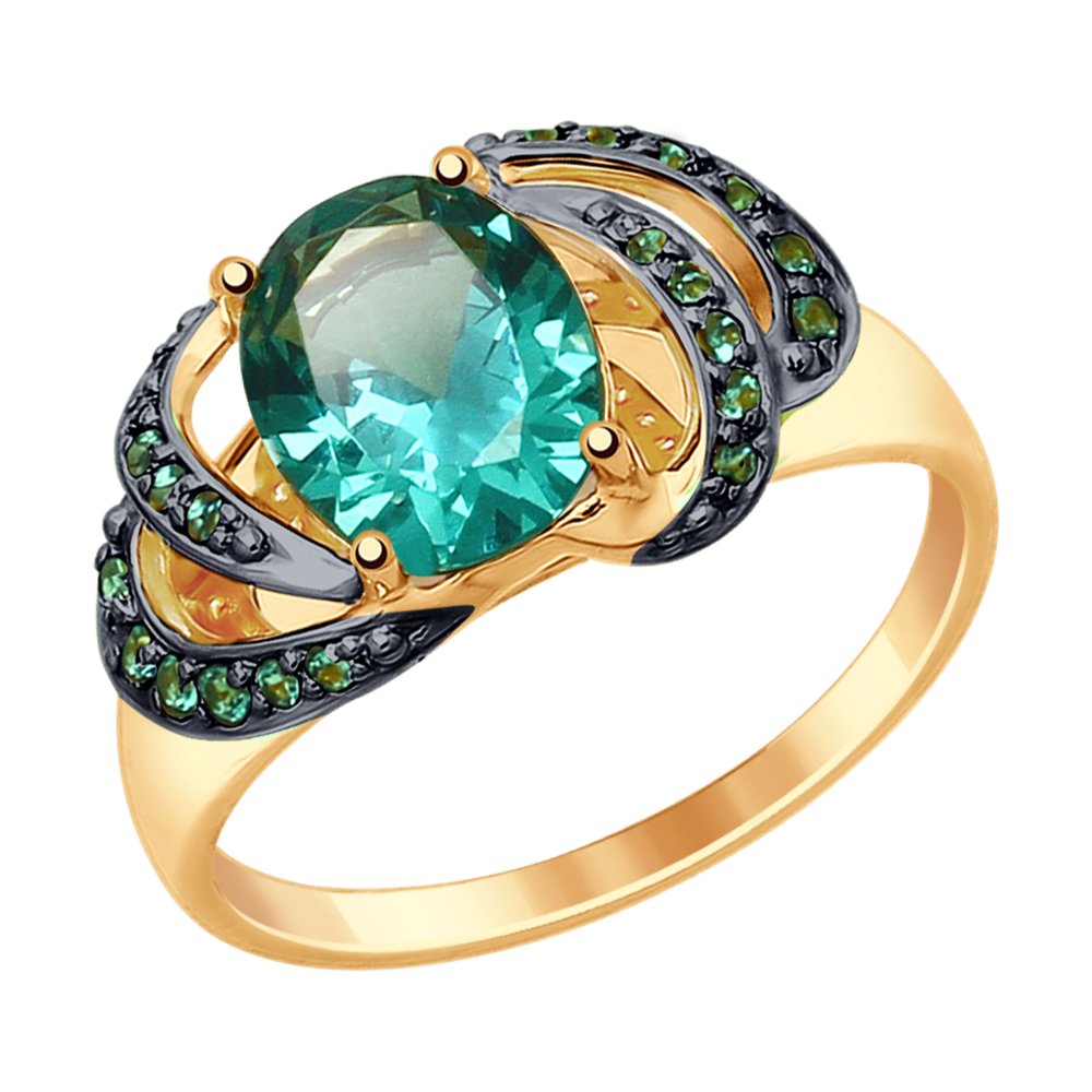 

Кольцо SOKOLOV из золота со Swarovski Zirconia и ситаллом