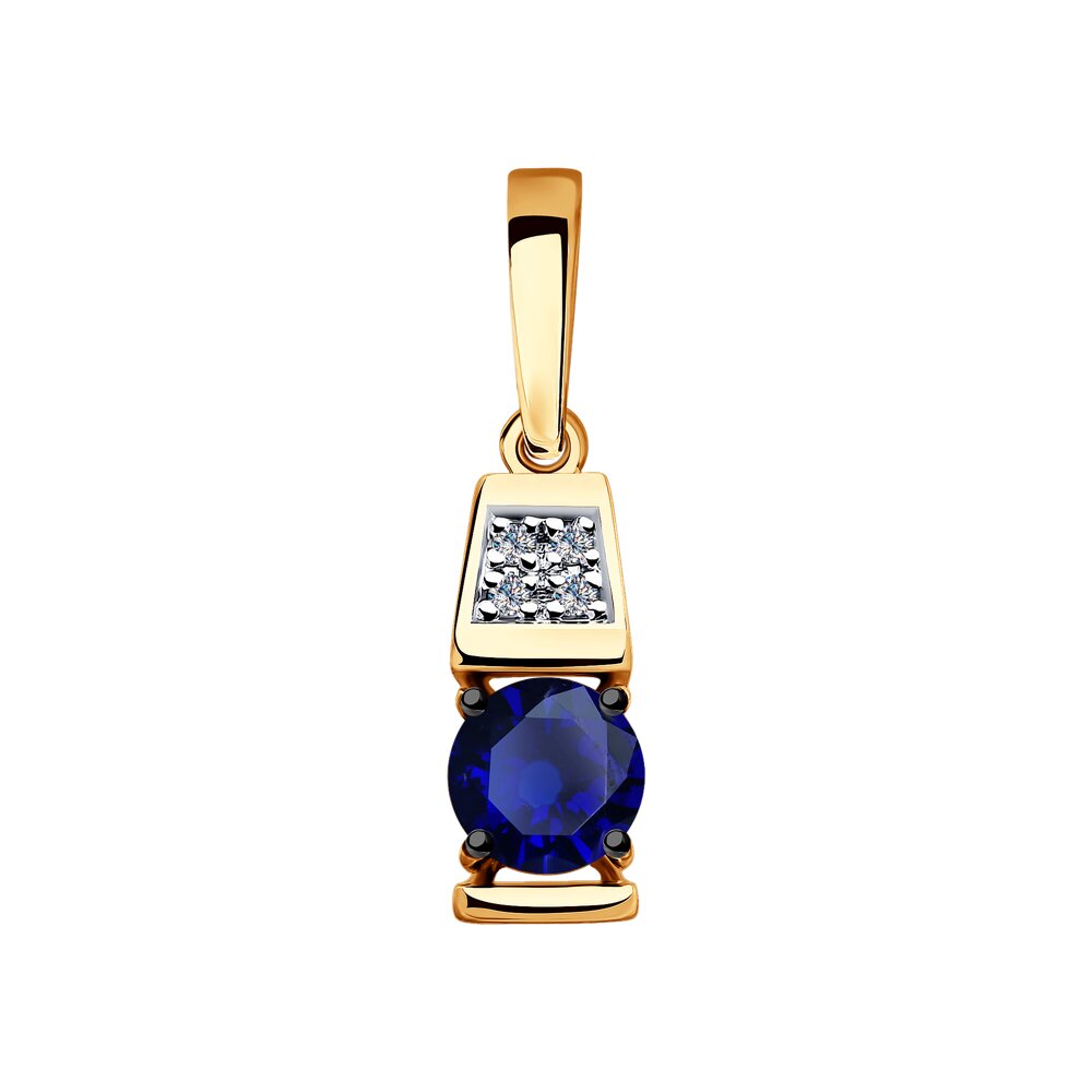 

Подвеска SOKOLOV Diamonds из золота с бриллиантами и корундом