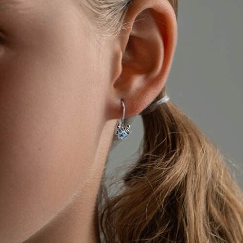 Серьги из серебра с фианитами - фото 2