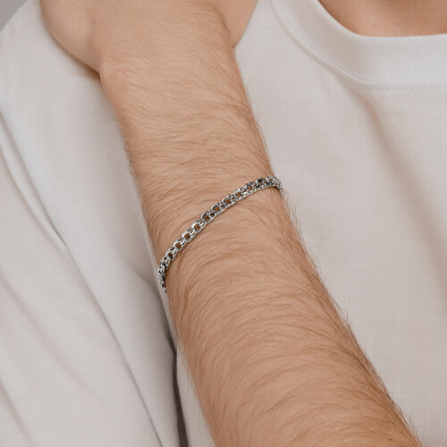 Браслет из серебра с алмазной гранью - фото 3