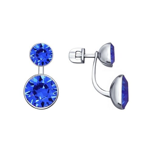 

Серьги-пусеты SOKOLOV из серебра с синими кристаллами Swarovski