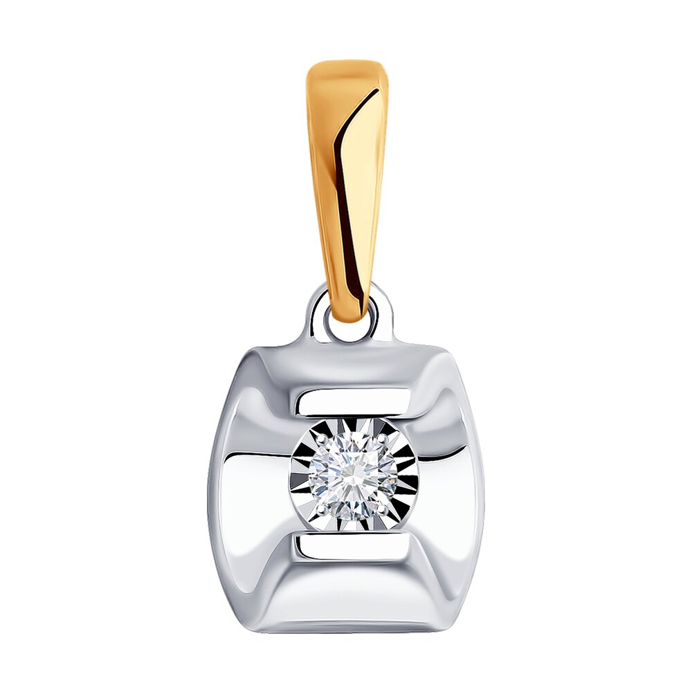 

Подвеска SOKOLOV Diamonds из комбинированного золота с бриллиантом