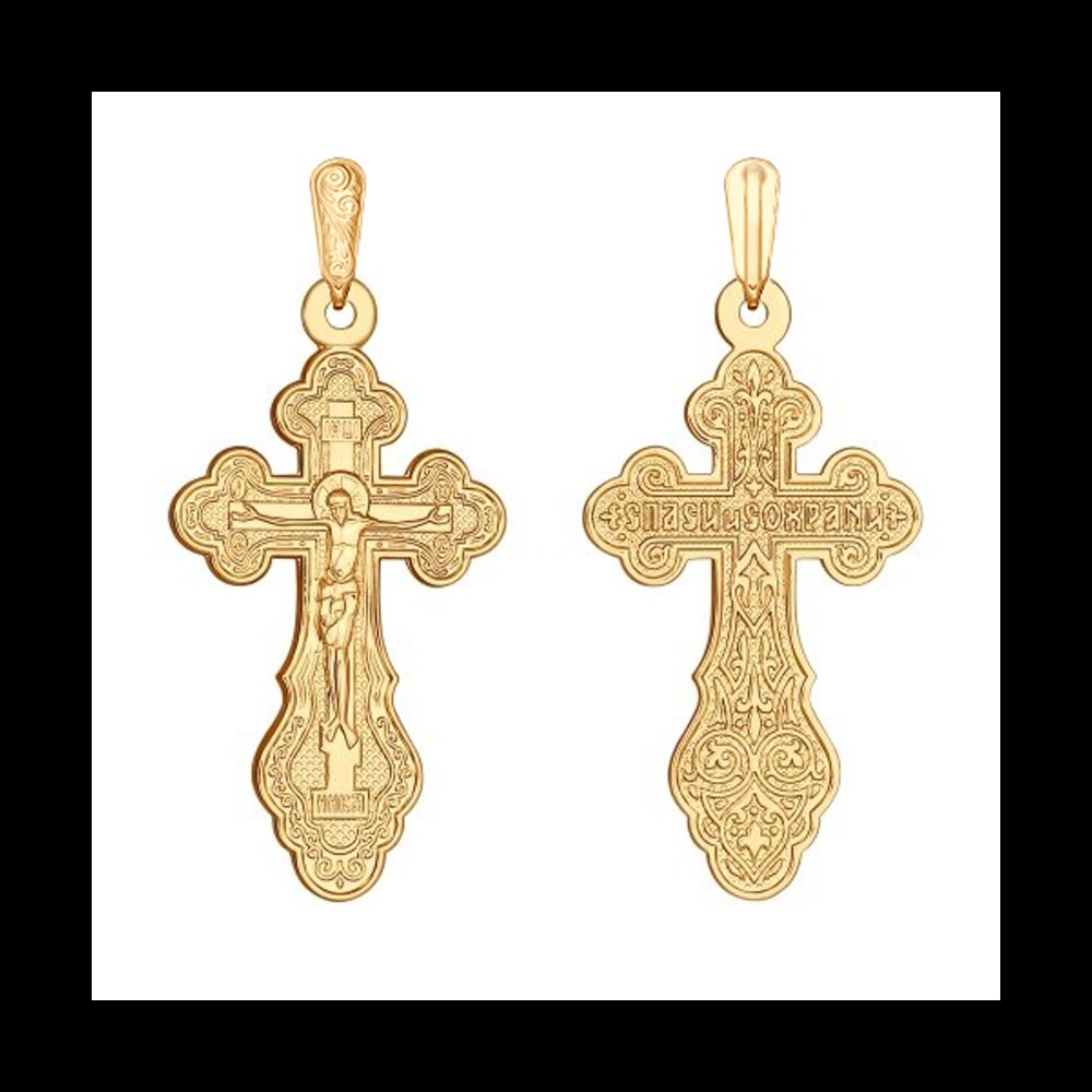 Крест SOKOLOV из золочёного серебра