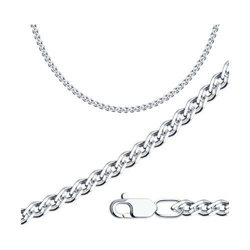 Цепочка из родированного серебра - фото 1