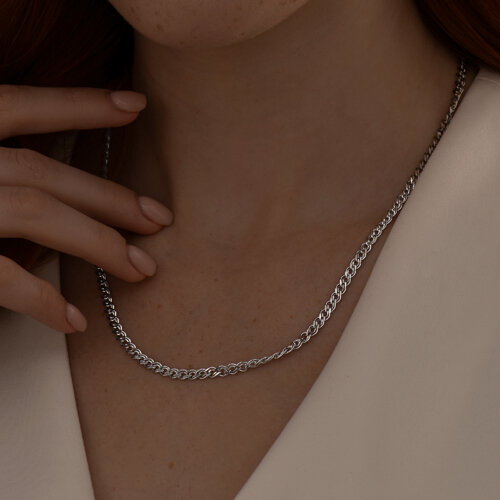 Цепочка из родированного серебра - фото 3